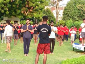 Yoga Day at Warriors Defence Academy Lucknow