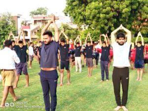 Yoga Day at Warriors Defence Academy Lucknow
